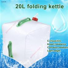 Outdoor Camping Portable Folding High Capacity Waterproof Kettle，Environmental Non-poisonous,20L,White Outdoor backpack ST-216