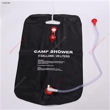 Outdoor Travel PVC Solar Shower Waterproof Bag,Environmental Scentless,20L,Black Outdoor backpack kslyd