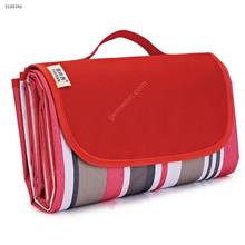 Outdoor Camping Moistureproof Cushion，Outing Picnic Mat，145*80CM，Red Stripe Camping & Hiking SDD