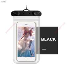 Outdoor Transparent Diving Swimming Mobile Phone Waterproof Bag,Intelligent Touch-screen,Black Outdoor backpack F004-2