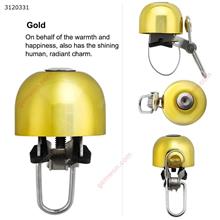 Outdoor Mountain Bike Creative Bell，Cycling Trumpet Ring-down Accessory,Gold Cycling MZLD