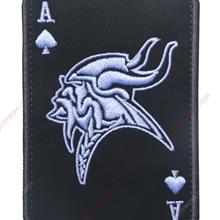 Outdoor Camping Recreation Playing Card, Death Card Rectangular Patch,Wolf Brown Camping & Hiking V00042