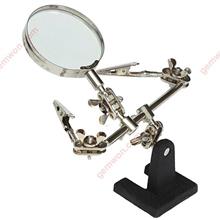 Hand Soldering Iron Stand Helping Clamp Magnifying Tool Auxiliary Clip Magnifier Station Holder Repair Tools N/A