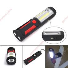 Outdoor USB Rechargeable Lamp COB LED Flashlight Work Magnet Stand Light with Hook --M25（red） Camping & Hiking COB