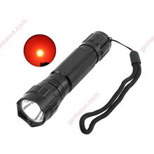 600LM 501B Red LED Flashlight Waterproof Torch Aluminum Alloy Hunting Flash Light Outdoor Lantern by 18650 Battery Camping & Hiking 501B