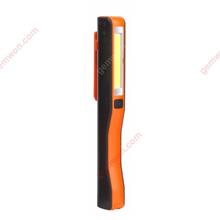 USB Charging LED Flashlight COB Rechargeable Magnetic Pen Clip Hand Torch Work Light For Camping Lanterna Tactical Night Light （Orange） Camping & Hiking COB