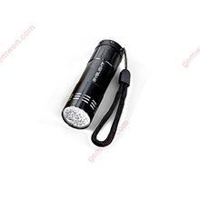 Super Bright 9 LED Mini Aluminum Flashlight with Lanyard, Assorted Colors, Batteries Not Included, Best Tools for Camping, Hiking, Hunting, Backpacking, Fishing, BBQ and EDC （Black） Camping & Hiking LED