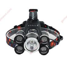 5 Led Bulbs CREE XML-T6 10000 Lumens Headlight + 4R5 4 Mode 18650 Rechargeable Waterproof Headlamp Super Bright Adjustable Headlamp for Outdoor Hiking Camping Riding Fishing Hunting Camping & Hiking RJ-3000