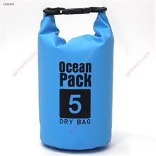 Outdoor Camouflage Polyester Waterproof Bag,Camping One-shoulder Bucket,5L,Baby Blue Outdoor backpack DY-610