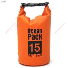 Outdoor Camouflage Polyester Waterproof Bag,Camping Double Shoulders Bucket,15L,Orange Outdoor backpack DY-610