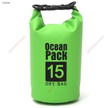Outdoor Camouflage Polyester Waterproof Bag,Camping Double Shoulders Bucket,15L,Green Outdoor backpack DY-610