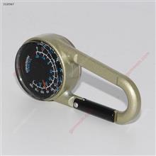 Outdoor Multi-fonction Portable Climbing Hook,Attached compass and Thermometer,Champagne Camping & Hiking DZ-02