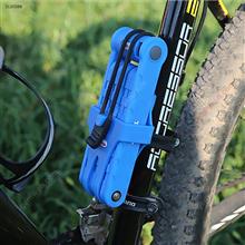 Outdoor Cycling Portable Folding Bike Lock,Electrombile Anti-theft Alarm Lock,Blue Cycling 3881