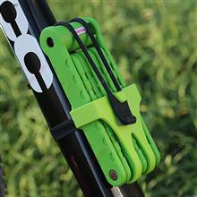 Outdoor Cycling Portable Folding Bike Lock,Electrombile Anti-theft Alarm Lock,Green Cycling 3881