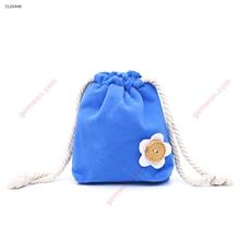 Outdoor Cute Floret Drawstring Bag,Cotton Draw Cord Storage Bag,Blue Outdoor backpack b1411-5