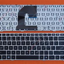 HP EliteBook 8460P SILVER FRAME BLACK (Without Piont Stick,OEM) US N/A Laptop Keyboard (OEM-B)