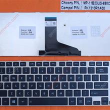 TOSHIBA L830 L840 SILVER FRAME BLACK WIN8 US N/A Laptop Keyboard (OEM-B)