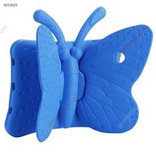 Ipad5/6/pro9.7 butterfly flat panel, brackets, children's sleeves，blue Case ipad5/6/pro9.7