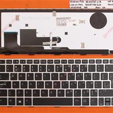 HP EliteBook 810 G1 810 G2 810 G3 SILVER FRAME BLACK (Backlit,without point,Big Enter,Win8) US 706960-001 Laptop Keyboard (OEM-B)