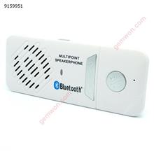 Wireless Bluetooth Handsfree Car Kit Speakerphone Sun Visor Clip For iPhone & All Mobiles Build in Mic & Speaker(white) Car Appliances BT207