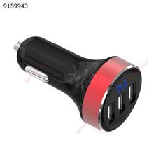 3USB Ports Car Charger Intelligent AP03 Portable Fast Charging Mobile Phone Travel Adapter Cigar Lighter Charger Drop Shipping（red） Car Appliances AP03