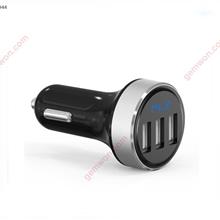 3USB Ports Car Charger Intelligent AP03 Portable Fast Charging Mobile Phone Travel Adapter Cigar Lighter Charger Drop Shipping（Silver） Car Appliances AP03