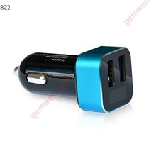 3.1A Fast Charging Car Charger Digital Display Dual USB Port Car-charger Adapter For iPhone iPad Samsung Xiaomi huawei （blue） Car Appliances C16