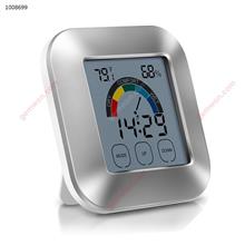 Indoor Thermometer Humidity Monitor Touchscreen Backlight Timer Digital Display Touch electronic Weather Clock 0111 Iron art EN8816