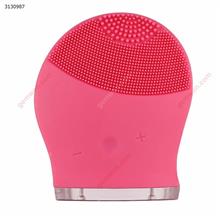 Silicone Ultrasonic Face Cleansing Instrument Blackhead Removal Device Rechargeable Beauty Instrument Facial Cleaner Travel Home（red） Makeup Brushes & Tools  N/A