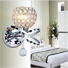 Creative E14 40W 85-250V Crystal+ Iron Wall Light Lamp Fixtures Dectorative Home Bedroom Hallway Wall Sconce Decorative light E14