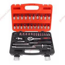 46pcs/set 1/4 Inch Automobile Motorcycle Car Repair Tool Precision Socket Wrench Set Ratchet Torque Wrench Combo Kit Auto Repair Tools 46PC