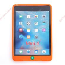 Soft Silicone Case Cover Skin for iPad mini4 orange Case N/A