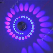 3W Spiral LED Wall Sconce Ceiling Lights Walkway Bedroom Porch Hotel Bulb KTV Nightclub hotel Bar Decoration Lights color A609 Colorful remote control Decorative light LX-S