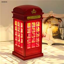 Hot Sale Adjustable Retro London Telephone Booth Night Light USB Battery Dual-Use LED Bedside Table Lamp Decorative light DHT-XYD