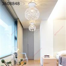 E27 white Creative crystal minimalist ceiling light Simple ceiling lamp bedroom alley Simple european iron lamp Crystal white Decorative light 2003