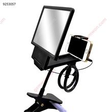 Multi-function bracket mobile phone magnifier lazy bedside phone support 3D mobile phone screen amplifier，black Other N/A