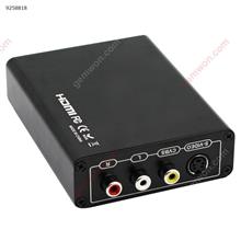 HDMI to AV S-Video CVBS Video Converter HDMI to SVIDEO+S VIDEO Switcher Adaptor HD 3RCA PAL/NTSC Switch for TV PC Blue-Ray DVD Audio & Video Converter ZT