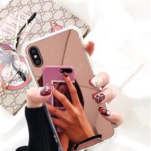 iphoneX Sequined mirror phone case，Airbag square all-inclusive drop protection cover，rose gold Case iphoneX Sequined mirror phone case