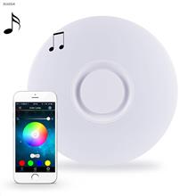 LED Ceiling Light,Dimmable Modern Music Semi Flush Mount Fixture with Bluetooth Speaker, 36W 15 Inch, Cellphone APP, RGB Color Change Warm/Cool White Temperature, Pendant Ceiling Lighting Smart LED Bulbs N/A