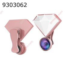 RK30 Beauty LED Sefile Flash Light With Macro/Wide Angle/Fisheye Lens 9 Levels Fill Light Adjustment Warm+Cold Light For Phones(Rose gold) Other N/A