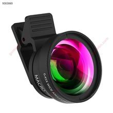 Cell Phone Camera Lens  2 in 1 Clip-on Lens Kit 0.45X Super Wide Angle & 12.5X Macro Phone Camera Lens for iPhone 8 7 6s 6 Plus 5s Samsung Android & Most Smartphones Black Other N/A