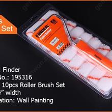 10Pcs Multifunction DIY Wall Paint Roller Brush Set Handle Tool Home Office Room Runner Roller Paint Brush Iron art FINDER
