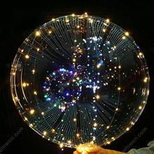 Led copper wire lamp string adornment 18 inch wave ball belt support balloon，yelow Other N/A