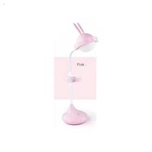 Rechargeable USB Fan desk lamp, two in one，pink Other N/A