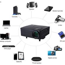 H80 Portable 640 x 480 Pixels Full HD LED Projector Video Home Cinema black Camera H8