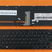 LENOVO Y480 BLACK FRAME BLACK (Backlit) IT 25203009 PK130MZ3B15 9Z.N5TBC.21E Laptop Keyboard (OEM-B)