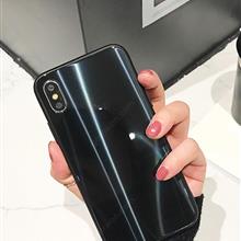 iphone7 Aurora glass shell，Glass material, soft shell edge，black Case iphone7 Aurora glass shell