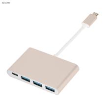 USB C To USB Adapter, Multiport Type C Hub Adapter with 3 USB 3.0 Ports and USB-C Power Delivery,USB C Hub for MacBook Pro,Google Chromebook,HP Spectre(rose Golden) Charger & Data Cable G62001