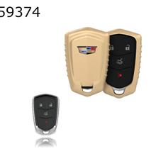 Cadillac ATSL/SRX/XTS Car Key Shell Plating TPU Key Pack（Gold matte ） Autocar Decorations TPU