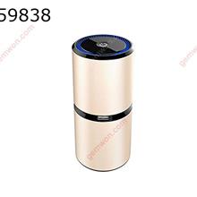 Travel Size Air Purifier, Removes Dust, Cigarette Smoke, Bad Odors, Release Anion- Available For Automobile and Small Room- Golden Car Appliances FIGO2